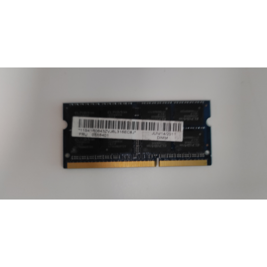 Memorie RAM Laptop, Elpida, 8GB, 2Rx8, DDR3, PC3-10600S, 1333MHz, 1.5V, EBJ81UG8BAS0-DJ-F, CL9, Non-ECC, SODIMM, 204 pini