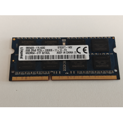 Memorie RAM Laptop, Kingston, 8GB, 2Rx8, DDR3L, PC3L-12800S, 1600MHz, 1.35V, KN2M64-ETF, CL11, Non-ECC, SODIMM, 204 pini