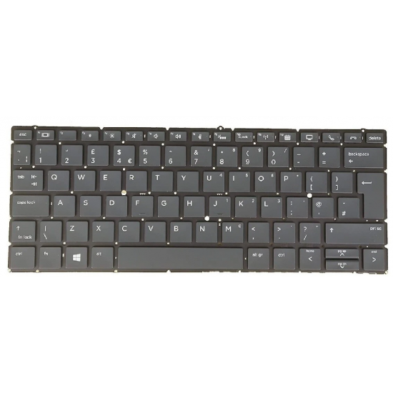 Tastatura Laptop, HP, EliteBook X360 830 G5, iluminata, neagra, layout UK