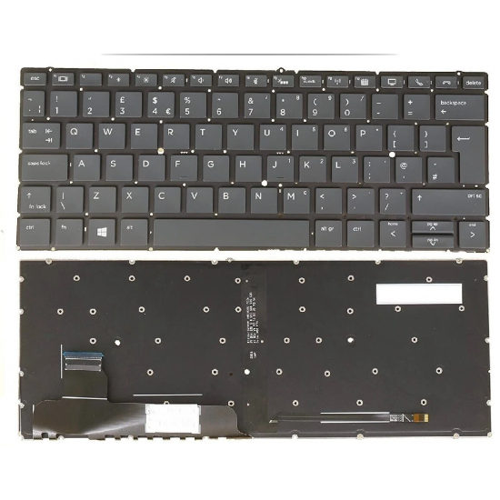 Tastatura Laptop, HP, EliteBook X360 830 G5, iluminata, neagra, layout UK