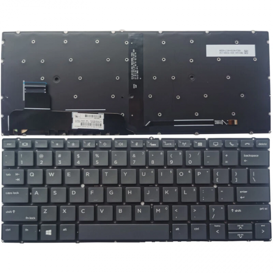 Tastatura Laptop, HP, EliteBook X360 830 G5, iluminata, neagra, layout US