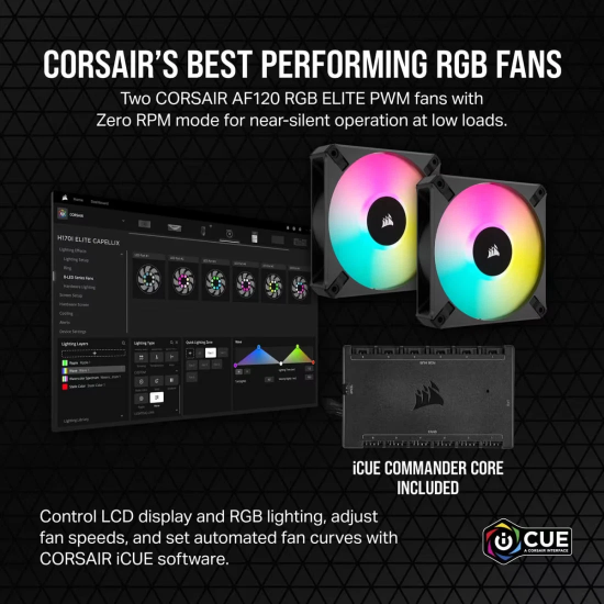Cooler Procesor Corsair iCUE H100i Elite LCD XT, R?cire cu lichid AIO, Radiator 240mm, Ecran LCD, RGB, Intel LGA 1150/1151/1155/1200/1700/1851/2011/2066, AMD AM5/AM4, sTR4/sTRX4