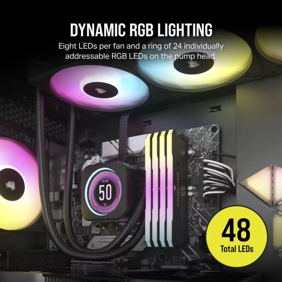 Cooler Procesor Corsair iCUE H150i Elite LCD XT, R?cire cu lichid AIO, Radiator 360mm, Ecran LCD, RGB, Intel LGA 1150/1151/1155/1200/1700/1851/2011/2066, AMD AM5/AM4, sTR4/sTRX4