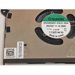 Cooler procesor Laptop, Dell, Precision 5550, P91F, P91F001, FK50V, 0FK50V, EG50050S1-CG31-S9A, DC28000U1SL, 5V, 0.38A, CPU