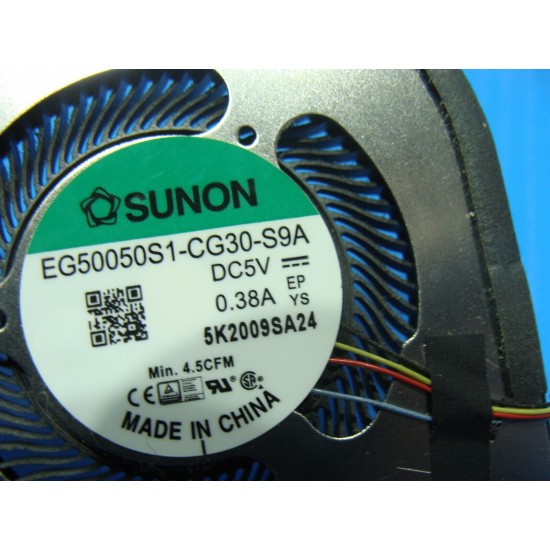 Cooler procesor Laptop, Dell, Precision 5550, P91F, P91F001, FK50V, 0FK50V, EG50050S1-CG31-S9A, DC28000U1SL, 5V, 0.38A, CPU