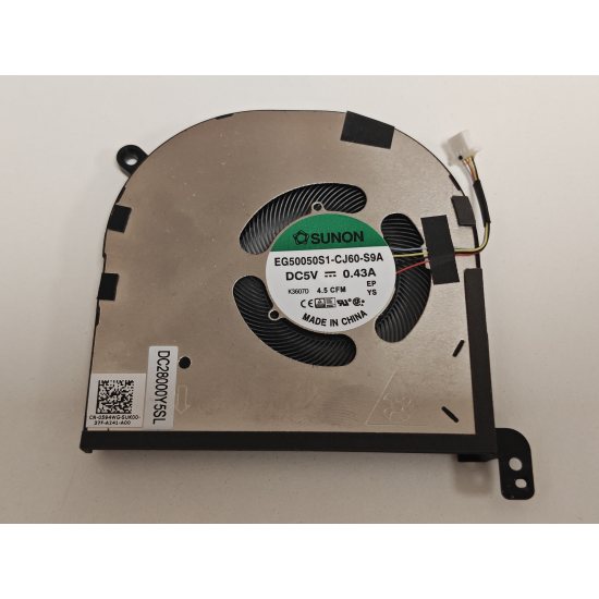 Cooler procesor Laptop, Dell, Precision 5570, P91F, P91F003, 594WG, 0594WG, EG50050S1-CJ60-S9A, DC28000Y5SL, 5V, 0.43A, CPU