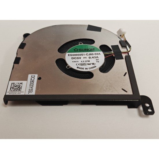 Cooler procesor Laptop, Dell, Precision 5570, P91F, P91F003, 594WG, 0594WG, EG50050S1-CJ60-S9A, DC28000Y5SL, 5V, 0.43A, CPU