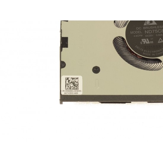 Cooler procesor Laptop, Dell, Precision 5570, P91F, P91F003, 594WG, 0594WG, EG50050S1-CJ60-S9A, DC28000Y5SL, 5V, 0.43A, CPU