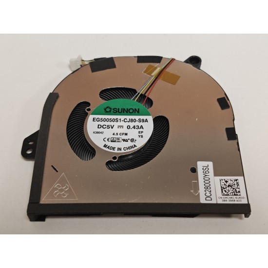 Cooler placa video Laptop, Dell, Precision 5570, P91F, P91F003, MC4KC, 0MC4KC, EG50050S1-CJ80-S9A, DC28000Y6SL, 5V, 0.43A, GPU
