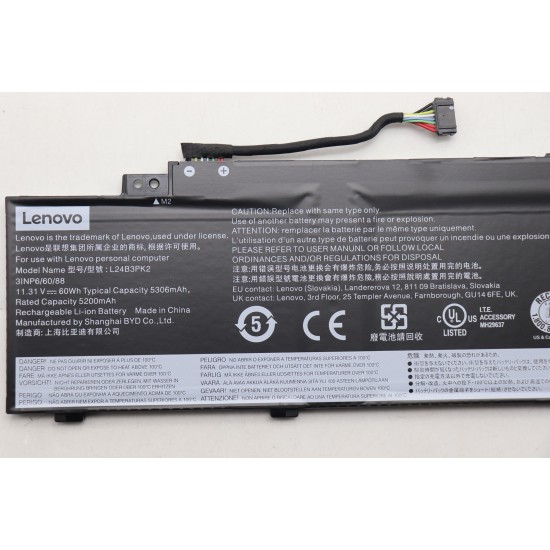 Baterie Laptop, Lenovo, IdeaPad Slim 3 14IRH10 Type 83K0, 5B11Q02011, 3INP6/60/88, L24B3PK2, 11.31V, 5200mAh, 60Wh