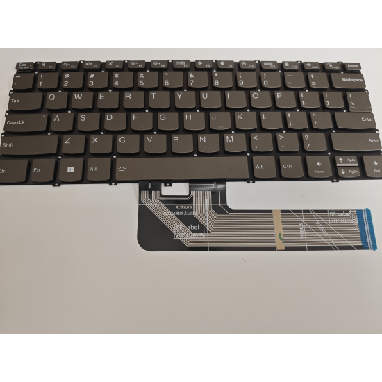 Tastatura Laptop, Lenovo, IdeaPad 1 14AMN7 Type 82VF, iluminata, maronie, layout US