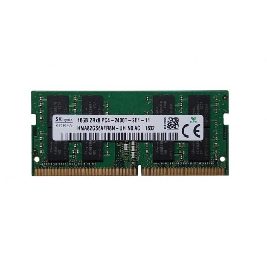 Memorie ram Laptop Hynix 16GB, DDR4, 2Rx8, DDR4-2400, 2400Mhz, HMA82GS6AFR8N-UH, PC4-19200, 1.2V, CL17, Non-ECC, sodimm, 260 pini