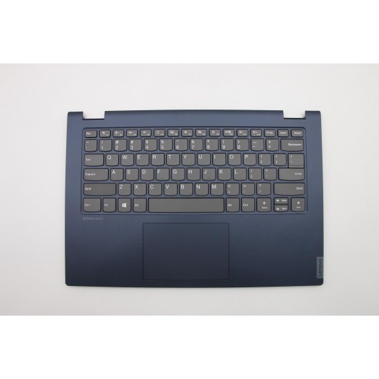 Carcasa superioara cu tastatura palmrest Laptop, Lenovo, IdeaPad Flex-14IWL Type 81SQ, 5CB0U42395, AP2GA000A20, AM2GA000100, Polar Blue, layout US