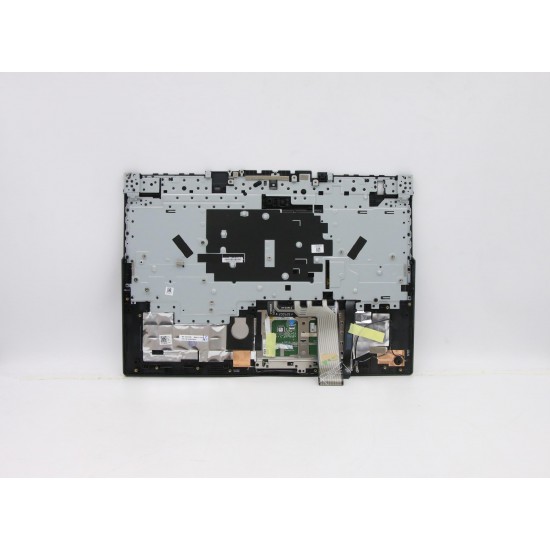 Carcasa superioara cu tastatura palmrest Laptop Gaming, Lenovo, Legion 5-15IMH05 Type 82AU, 5CB0Z26914, AP1HV000700, AM1HV000300, ET1P2000110, iluminata, RGB, 20 pini, gri inchis, layout US