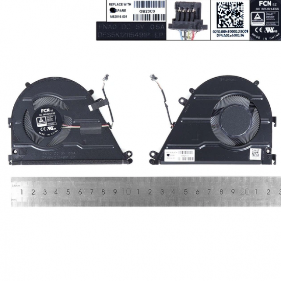 Cooler Laptop, HP, Pavilion Aero 13-BE, 13Z-BE, TPN-W152, M52816-001, DFS5K12115491P-FNA0, NS85C41-20J07, 5V, 0.5A