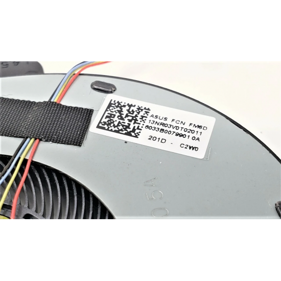 Cooler procesor Laptop Gaming, Asus, ROG Zephyrus G GA502D, GA502DU, 13NR03V0T02011, DFS5K12115491P-FM6D, 6033B0079901 0A, 5V, 0.5A, CPU
