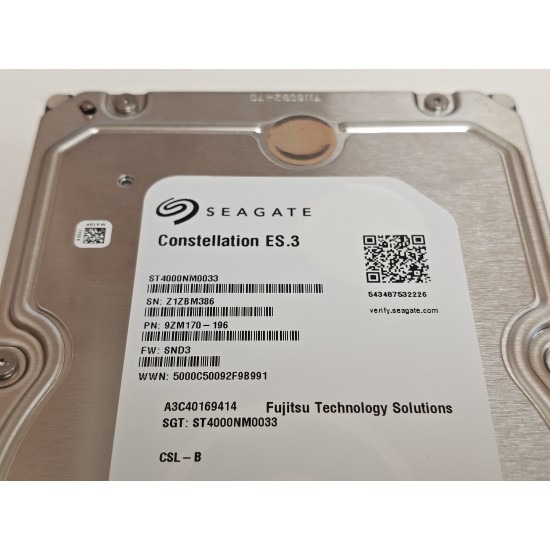 Hard Disk Seagate Constellation ES.3, 4TB, 7200rpm 128MB SATA3, ST4000NM0033, 3.5 inch, HDD pentru Desktop / PC / Server / Enterprise /Datacenter, bulk