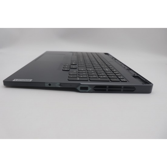 Carcasa superioara cu tastatura palmrest Laptop Gaming, Lenovo, Legion Pro 5 16IRX9 Type 83DF, 5CB1P50121, 5CB1P50125, SN21P29720, iluminata RGB, 24 pini, Grey, layout US