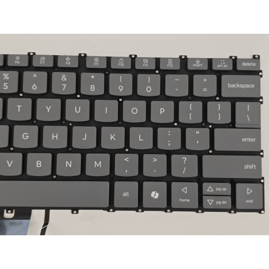 Tastatura Laptop, Lenovo, IdeaPad Slim 3 14ARP10 Type 83K6, iluminata, gri, layout US