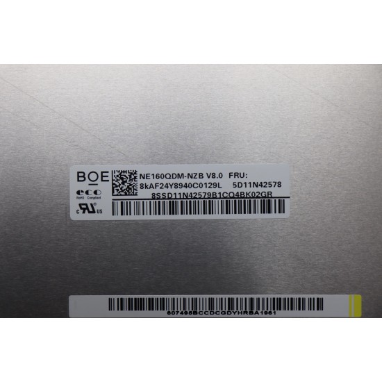 Display Laptop Gaming, Lenovo, Legion Pro 5 16IRX10 Type 83NN, 5D11N42578, NE160QDM-NZB V8.0, 16.0 inch, rezolutie WQXGA, 2560x1600, QHD+, IPS, 349mm latime, conector 25mm, 240Hz, 40 pini