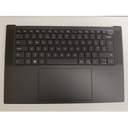 Carcasa superioara cu tastatura palmrest Laptop, Dell, XPS 15 9530, P91F, P91F004, TJP2V, 0TJP2V, 04W5M, 004W5M, AQ3RH000112, FR24081681, iluminata, neagra, layout UK