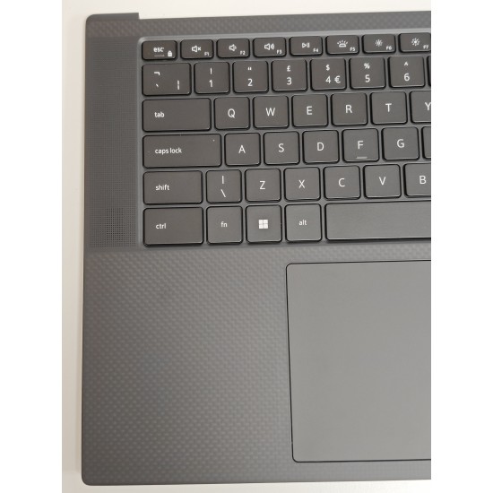 Carcasa superioara cu tastatura palmrest Laptop, Dell, XPS 15 9530, P91F, P91F004, TJP2V, 0TJP2V, 04W5M, 004W5M, AQ3RH000112, FR24081681, iluminata, neagra, layout UK