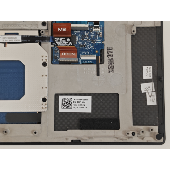 Carcasa superioara cu tastatura palmrest Laptop, Dell, XPS 15 9530, P91F, P91F004, TJP2V, 0TJP2V, 04W5M, 004W5M, AQ3RH000112, FR24081681, iluminata, neagra, layout UK