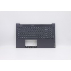 Carcasa superioara cu tastatura palmrest Laptop, Lenovo, Yoga Slim 7-15IIL05 Type 82AA, 5CB0X55816, 5CB0X55817, 4BLS2TALV30 3A, FALS2010010, iluminata, gri, layout US