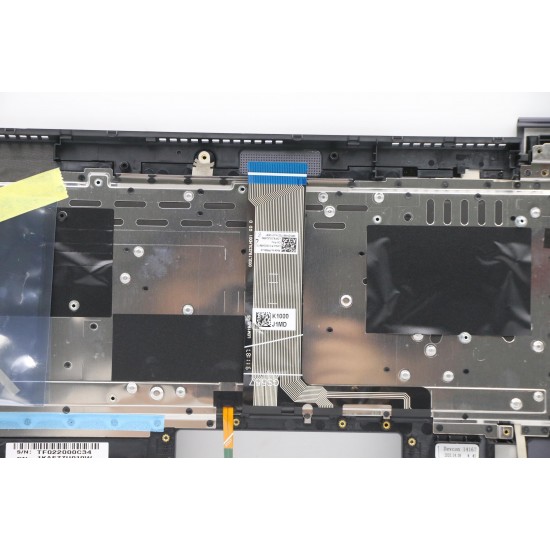 Carcasa superioara cu tastatura palmrest Laptop, Lenovo, Yoga Slim 7-15IIL05 Type 82AA, 5CB0X55816, 5CB0X55817, 4BLS2TALV30 3A, FALS2010010, iluminata, gri, layout US