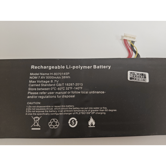Baterie Laptop, Allview, Albook H, H-8070145P, 7.6V, 5000mAh, 38Wh, 10 pini, 7 activi