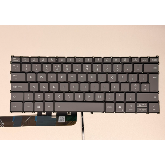 Tastatura Laptop, Lenovo, IdeaPad Slim 5 14IAH10 Type 83NC, iluminata, gri, layout UK