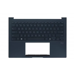 Carcasa superioara cu tastatura palmrest Laptop, Asus, ZenBook 14 UX3405M, UX3405MA, 90NB14W1-R31US1, 13NB11R0P13X1X, 13NB11R0M08011, 33UJITAJN80, Albastru Inchis, layout US