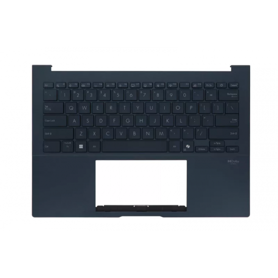 Carcasa superioara cu tastatura palmrest Laptop, Asus, ZenBook 14 UX3405C, UX3405CA, 90NB14W1-R31US1, 13NB11R0P13X1X, 13NB11R0M08011, 33UJITAJN80, Albastru Inchis, layout US