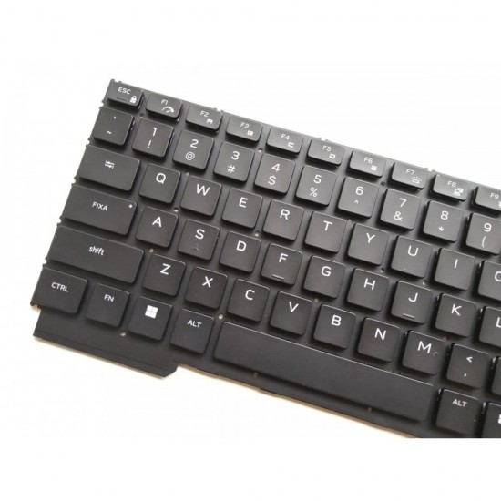 Tastatura Laptop, Dell, Alienware M16 R1, P124F, P124F001, P124F002, 8TDGJ, 08TDGJ, iluminata, RGB Per Key, neagra, layout US