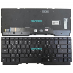 Tastatura Laptop, Dell, Alienware M16 R1, P130F, P130F001, iluminata, RGB 4 Zone, neagra, layout US