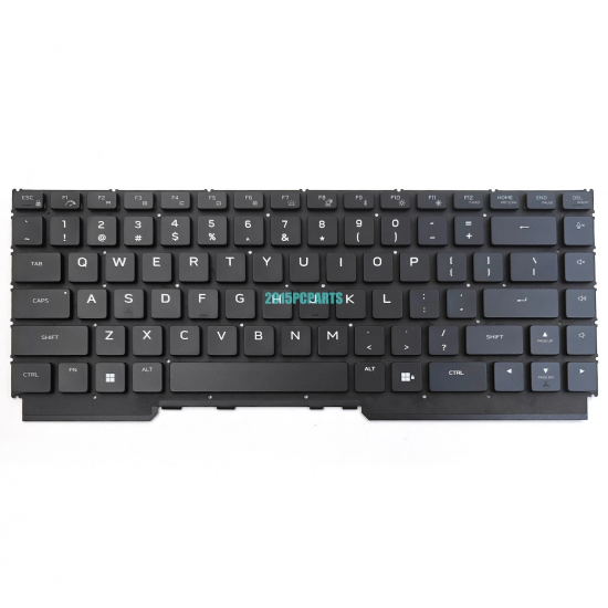 Tastatura Laptop, Dell, Alienware M16 R1, P130F, P130F001, iluminata, RGB 4 Zone, neagra, layout US
