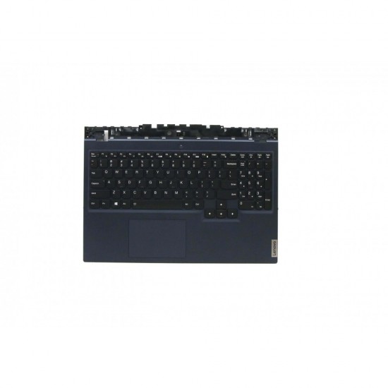 Carcasa superioara cu tastatura palmrest Laptop, Lenovo, Legion 5-15ACH6A Type 82NW, 5CB1D10934, AP1ZT000300, EL1ZT000W00, HY560, iluminata, 4 pini, albastra, layout US