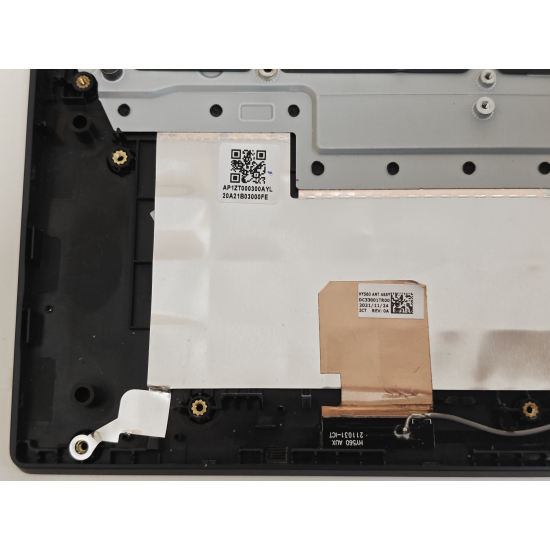 Carcasa superioara cu tastatura palmrest Laptop, Lenovo, Legion 5-15ACH6A Type 82NW, 5CB1D10934, AP1ZT000300, EL1ZT000W00, HY560, iluminata, 4 pini, albastra, layout US