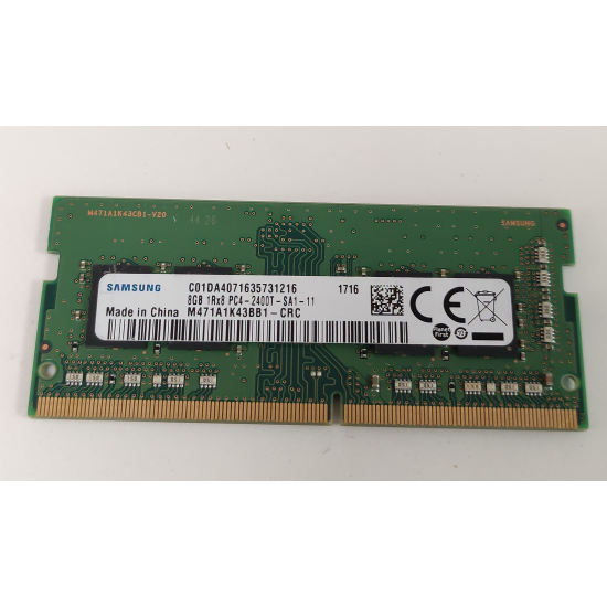 Memorie RAM Laptop, Samsung, 8GB, 1Rx8, DDR4, PC4-19200, 2400MHz, 1.2V, M471A1K43BB1-CRC, CL17, Non-ECC, SODIMM, 260 pini