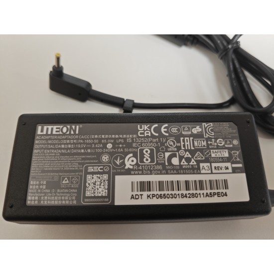 Incarcator Laptop, Acer, Aspire 3 A315-55, A315-55G, A315-55KG, KP.06501.005, PA-1650-50, 19V, 3.42A, 65W, mufa 3.0x1.1mm