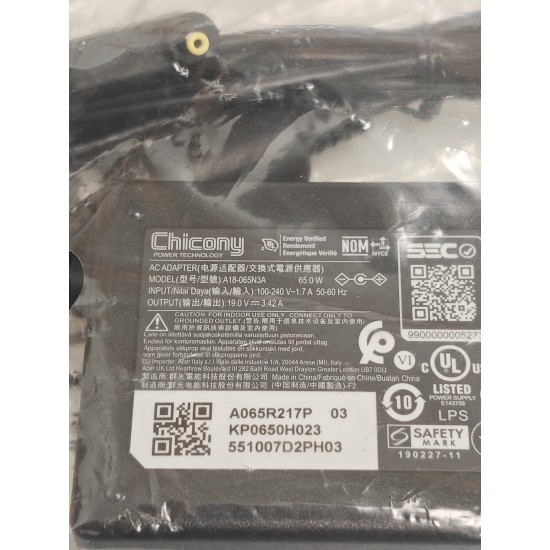Incarcator Laptop, Acer, Aspire 3 A315-55, A315-55G, A315-55KG, KP.06501.005, PA-1650-50, 19V, 3.42A, 65W, mufa 3.0x1.1mm