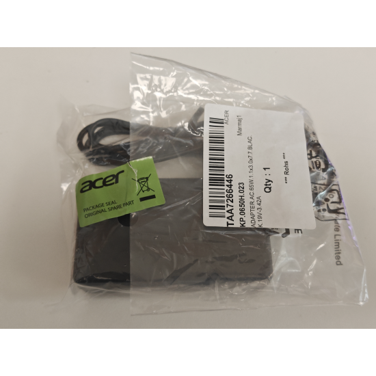 Incarcator Laptop, Acer, Aspire 3 A315-55, A315-55G, A315-55KG, KP.06501.005, PA-1650-50, 19V, 3.42A, 65W, mufa 3.0x1.1mm