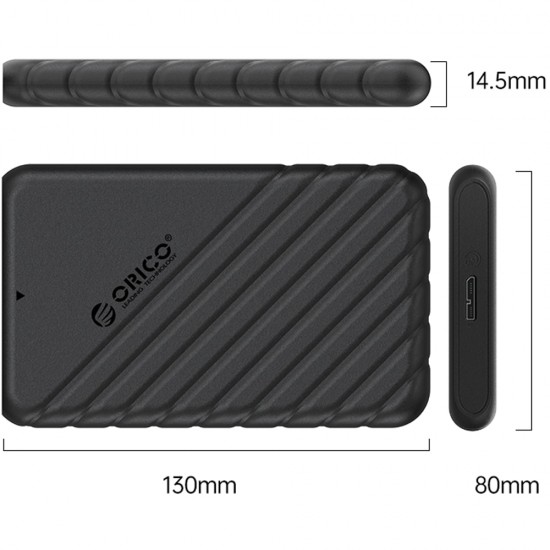 Carcasa HDD SSD Externa ORICO 2580U3 2.5 Inch SATA USB 3.0, 5Gbps, Hard Disk Enclosure