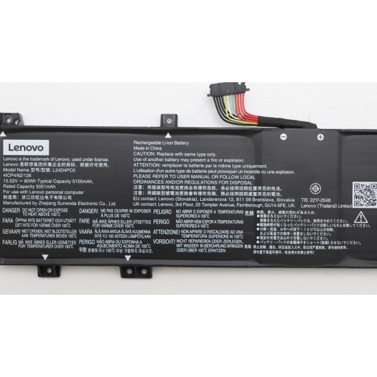 Baterie Laptop Gaming, Lenovo, Legion Pro 7 16IAX10H Type 83F5, 4ICP4/62/126, 15.52V, 5051mAh, 80Wh