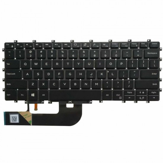Tastatura Laptop 2-in-1, Dell, Precision 5530, P73F, P73F001, iluminata, neagra, layout US