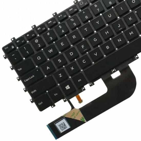 Tastatura Laptop 2-in-1, Dell, Precision 5530, P73F, P73F001, iluminata, neagra, layout US