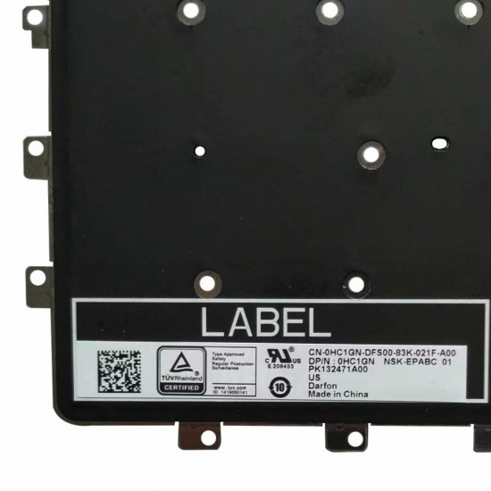 Tastatura Laptop 2-in-1, Dell, Precision 5530, P73F, P73F001, iluminata, neagra, layout US