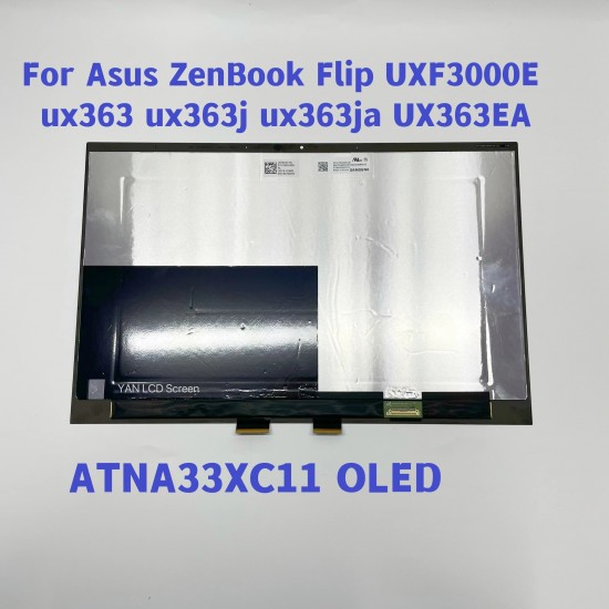 Ansamblu compatibil Display Laptop, Asus, ZenBook Flip S13 UX371E, UX371EA, 90NB0RZ1-R21001, 90NB0RZ2-R21001, ATNA33XC11, ATNA33XC11-0, 13 inch, OLED, rezolutie FHD, 1920x1200, IPS, 30 pini