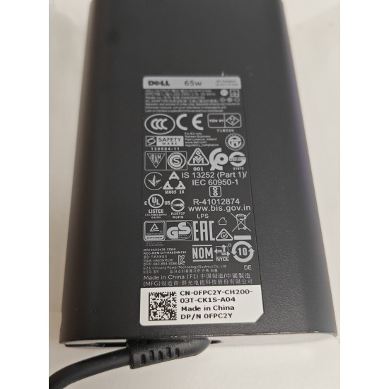 Incarcator Laptop, Dell, FPC2Y, G4X7T, JNKWD, JV1HP, K9TGR, KC6JM, KT2MG, M1P9J, N5H1N, N6M8J, N81TG, NVV12, TJ76K, YNJ5G, slim, 19.5V, 3.34A, 65W, mufa 7.4x5.0mm