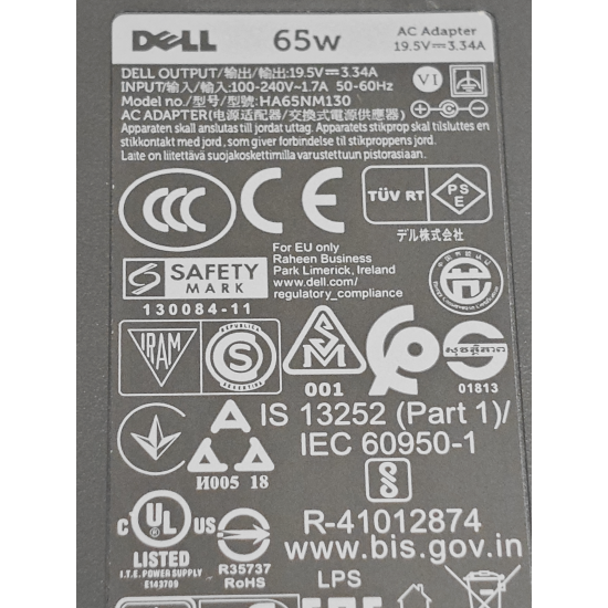 Incarcator Laptop, Dell, FPC2Y, G4X7T, JNKWD, JV1HP, K9TGR, KC6JM, KT2MG, M1P9J, N5H1N, N6M8J, N81TG, NVV12, TJ76K, YNJ5G, slim, 19.5V, 3.34A, 65W, mufa 7.4x5.0mm